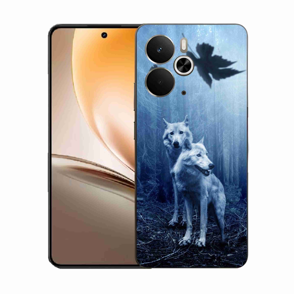 Gél borítás mmCase a Realme 14 5G számára - farkasok az erdőben