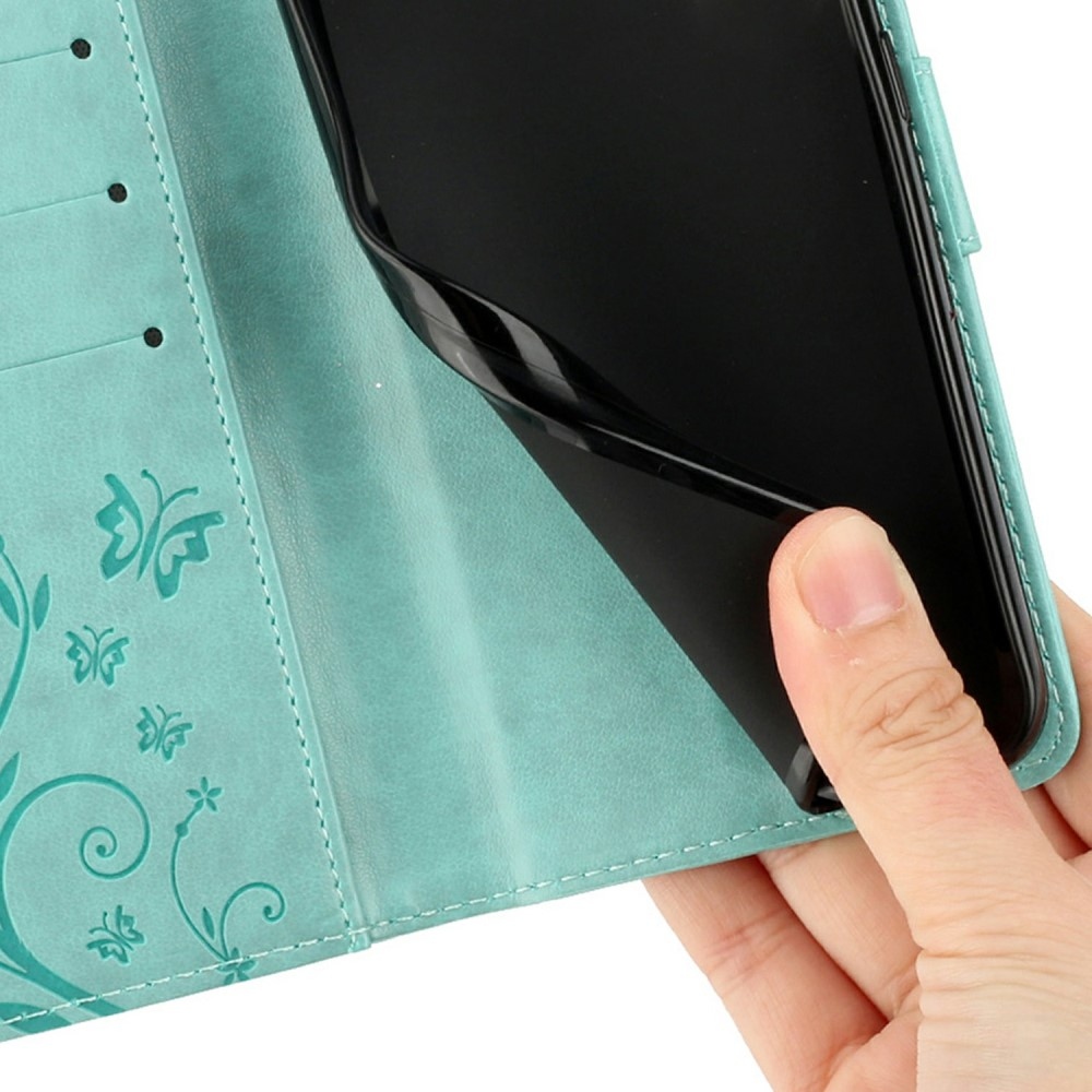 Virágok könyve tok Samsung Galaxy S25 Edge készülékhez - teal - teal