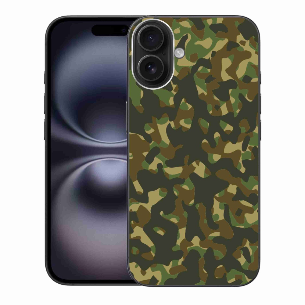 Zselés borítás mmCase iPhone 16 Plus készülékhez - terepszínű minta 1