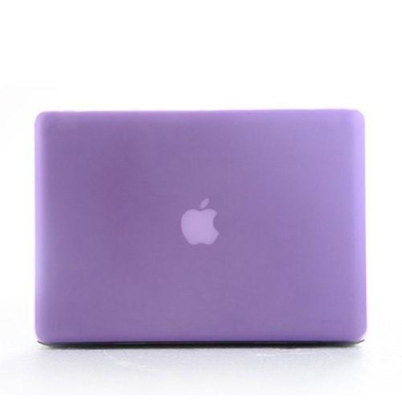 Enky készlet matt műanyag tok, billentyűzetvédő és porvédő dugó MacBook Air 13.3 - lila színben