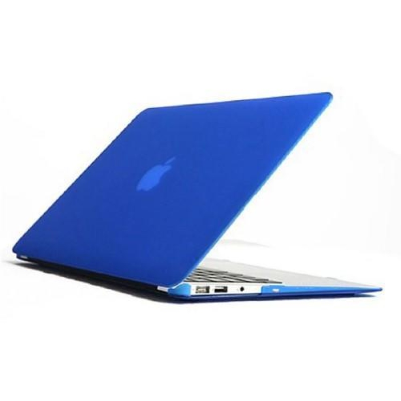 Enky készlet matt műanyag tok, billentyűzetvédő és porvédő dugó MacBook Air 13.3 - sötétkékhez