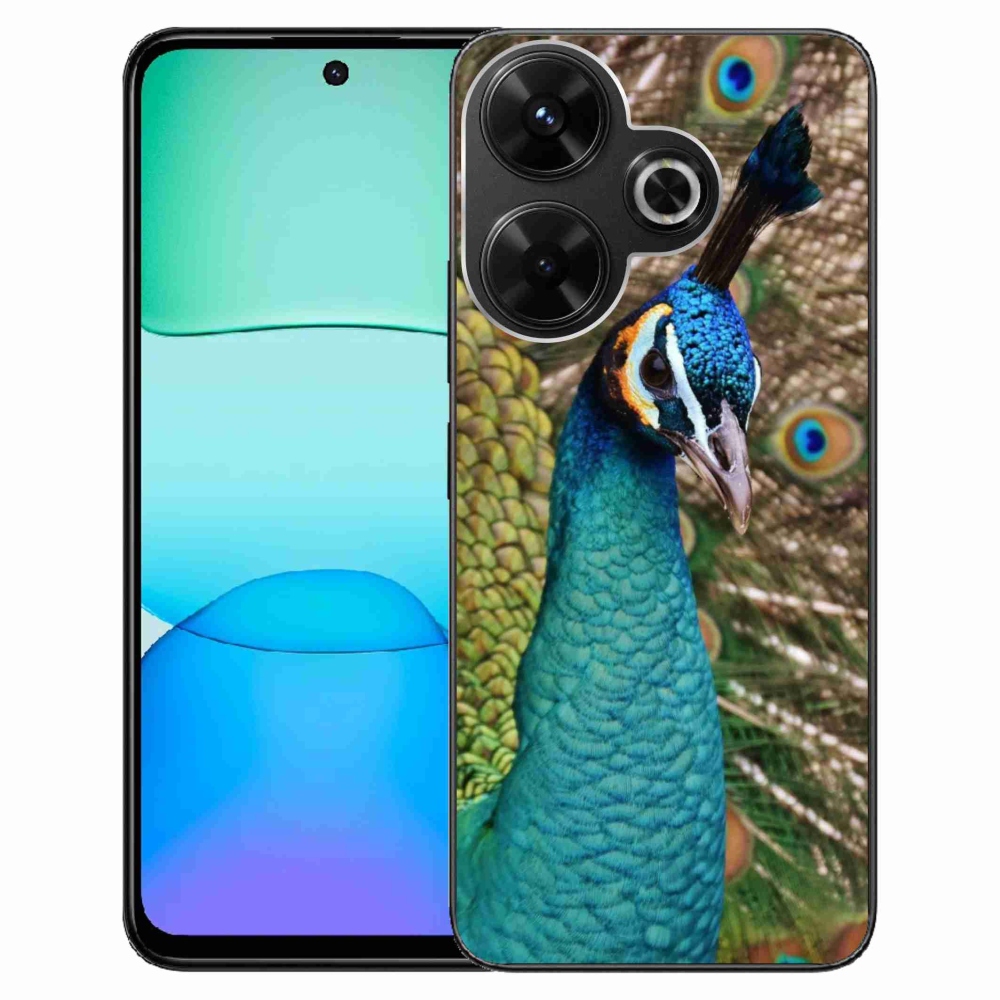 Gél borítás mmCase a Xiaomi Redmi 13 4G/Poco M6 4G - páva számára