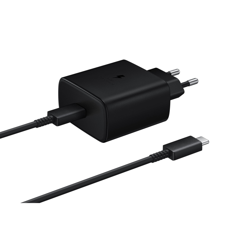 EP-TA845EBE + EP-DW767JBE Samsung 45W-os utazási töltő + USB-C/USB-C adatkábel fekete (OOB Bulk)