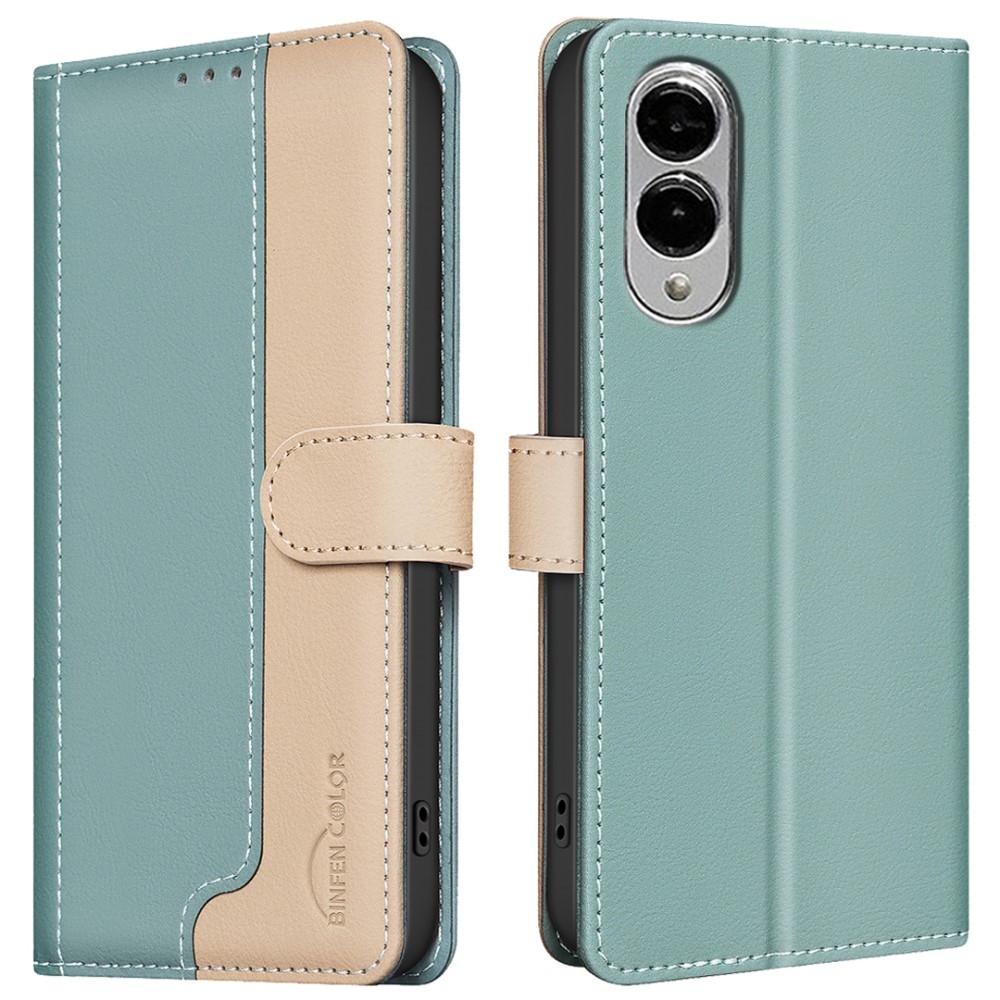 BNF DUO könyv tok Samsung Galaxy S25 Edge készülékhez - zöld