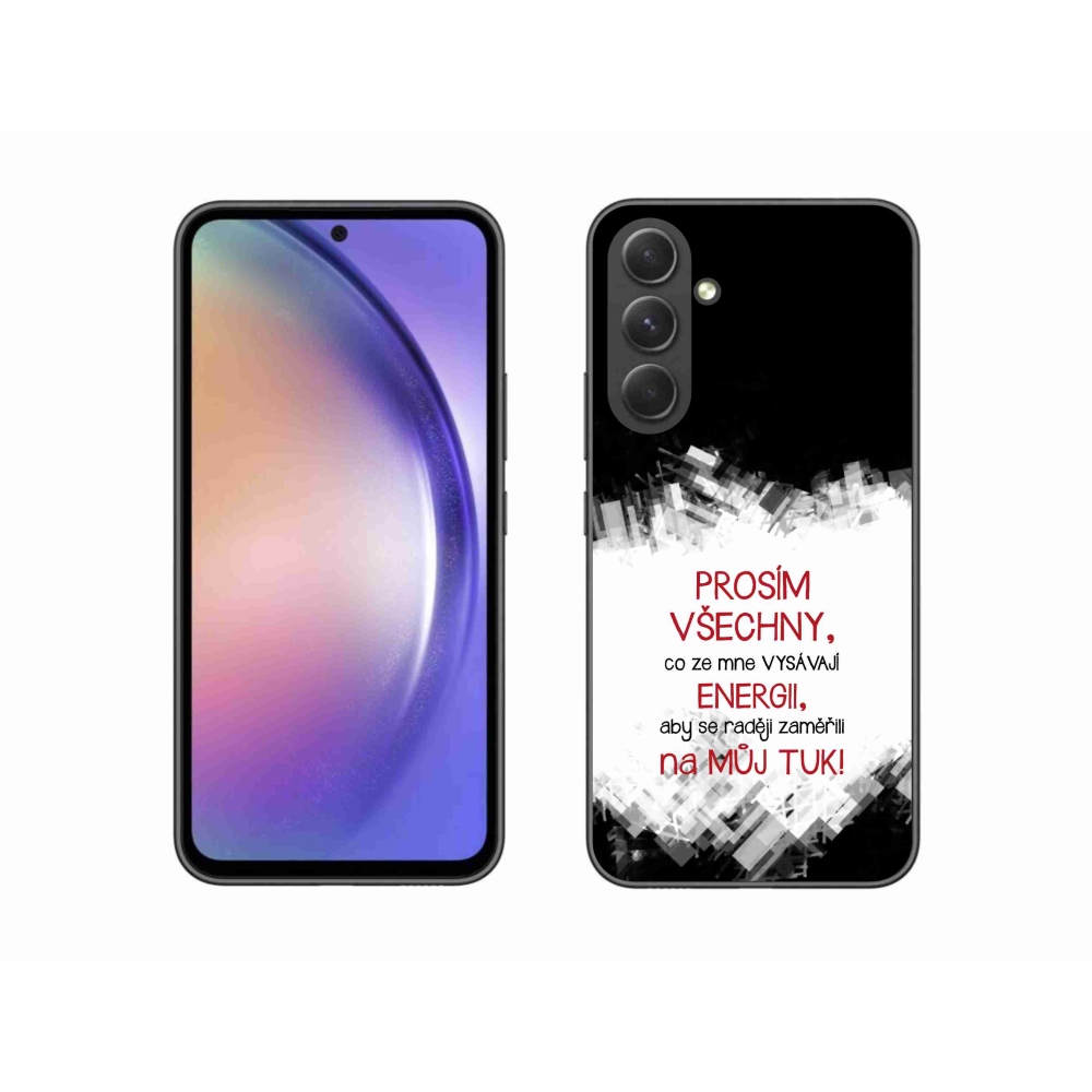 Gél borító mmCase Samsung Galaxy A54 5G - vicces szöveg 1 piros