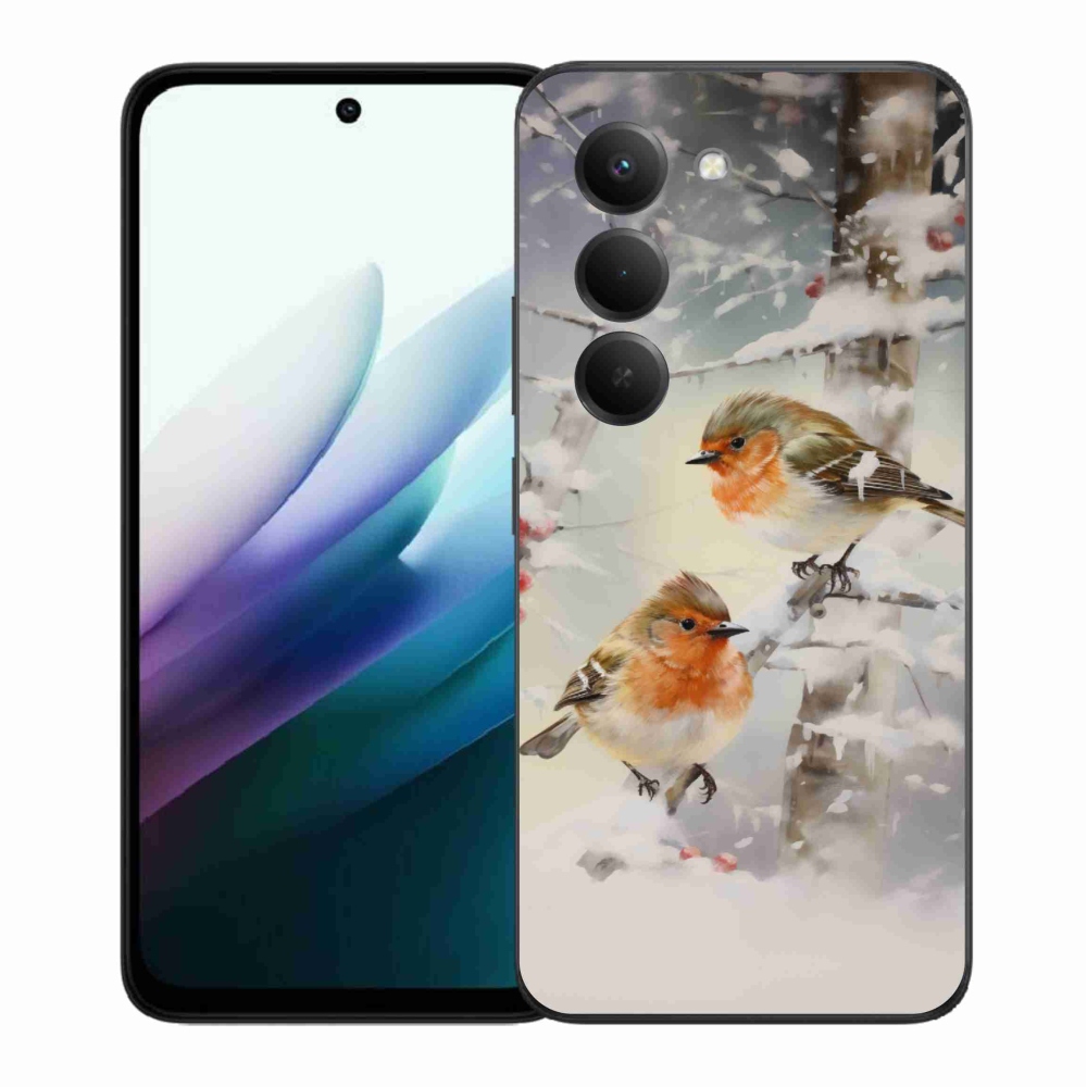 Gél borítás mmCase a Xiaomi Redmi 15 4G/5G (171mm) - madarak télen