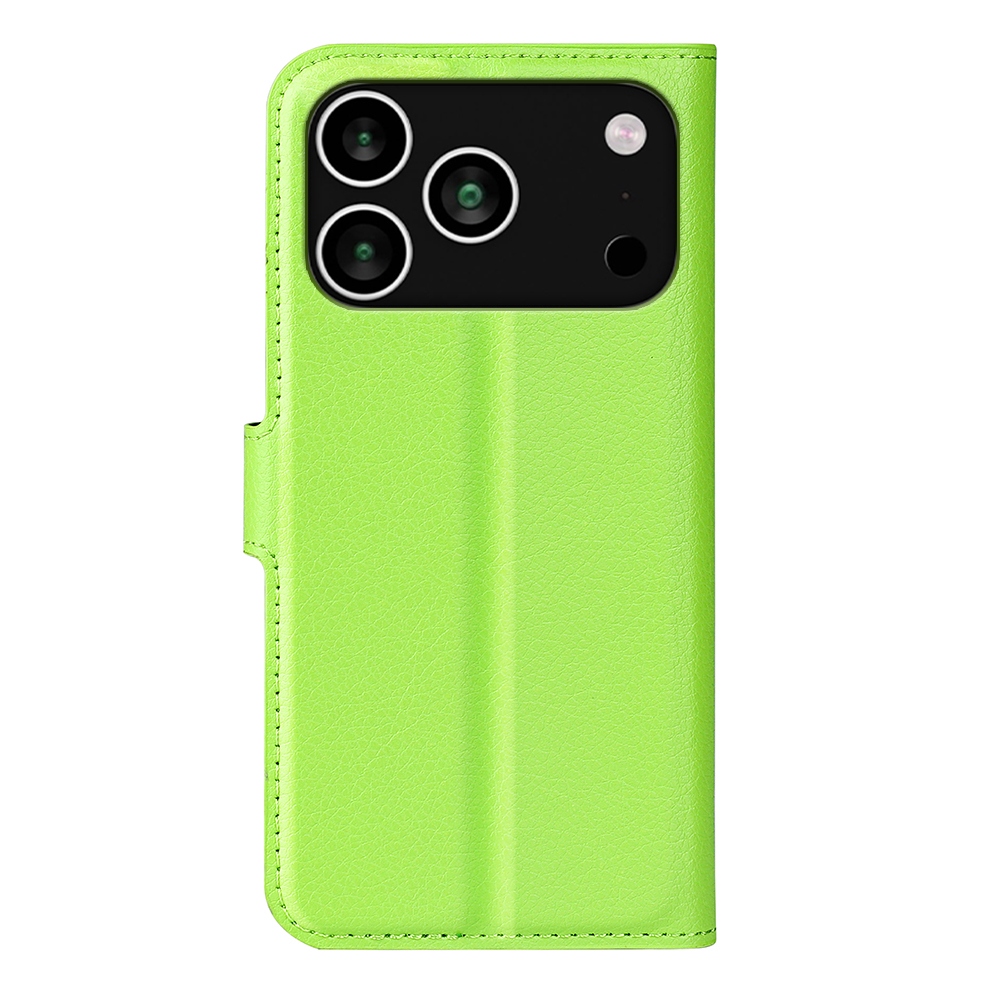 Litchi könyvtáska iPhone 17 Pro készülékhez - zöld