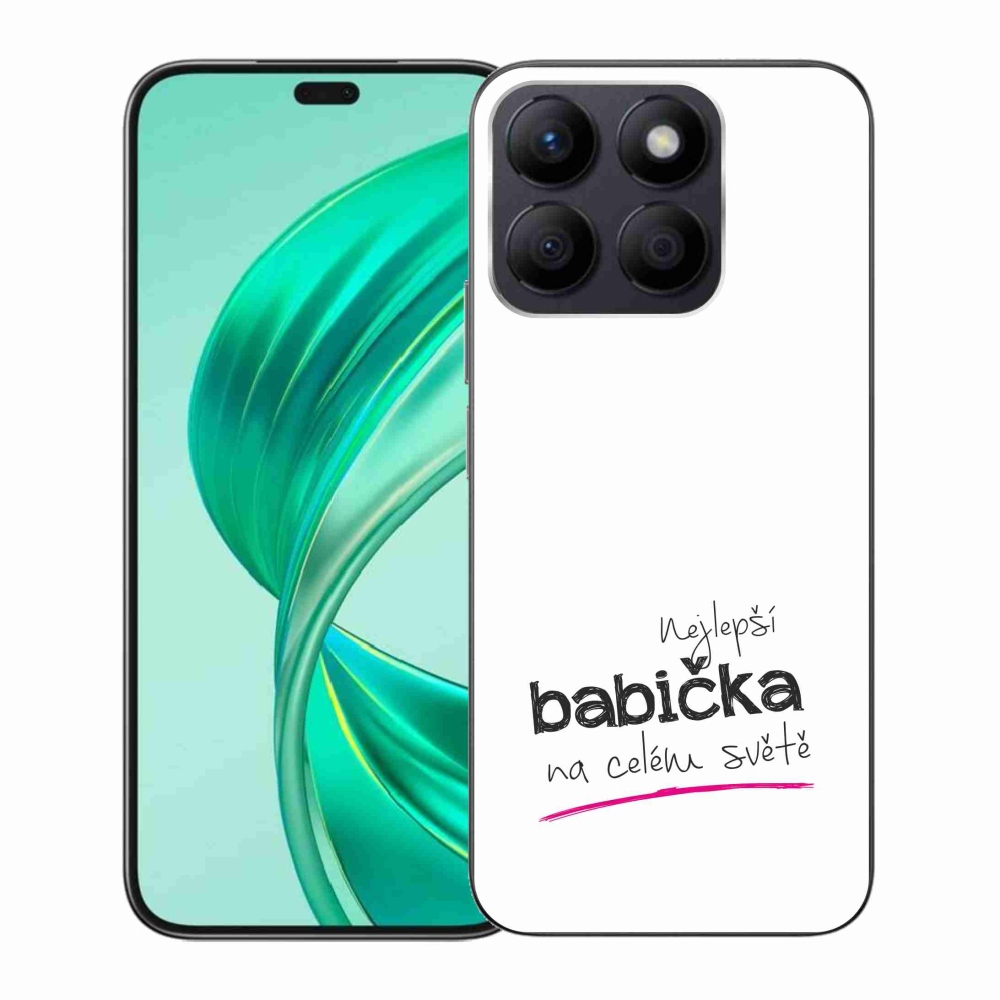 Gél borító mmCase a Honor X8b számára - Legjobb nagyi 4 fehér háttérrel