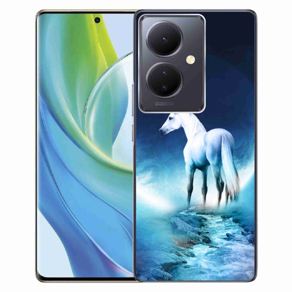 Gél borítás mmCase a Vivo V29 Lite 5G-n - fehér egyszarvú