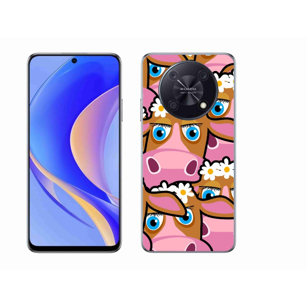 Gél borítás mmCase a Huawei Nova Y90 készülékhez - karikatúrás tehenek