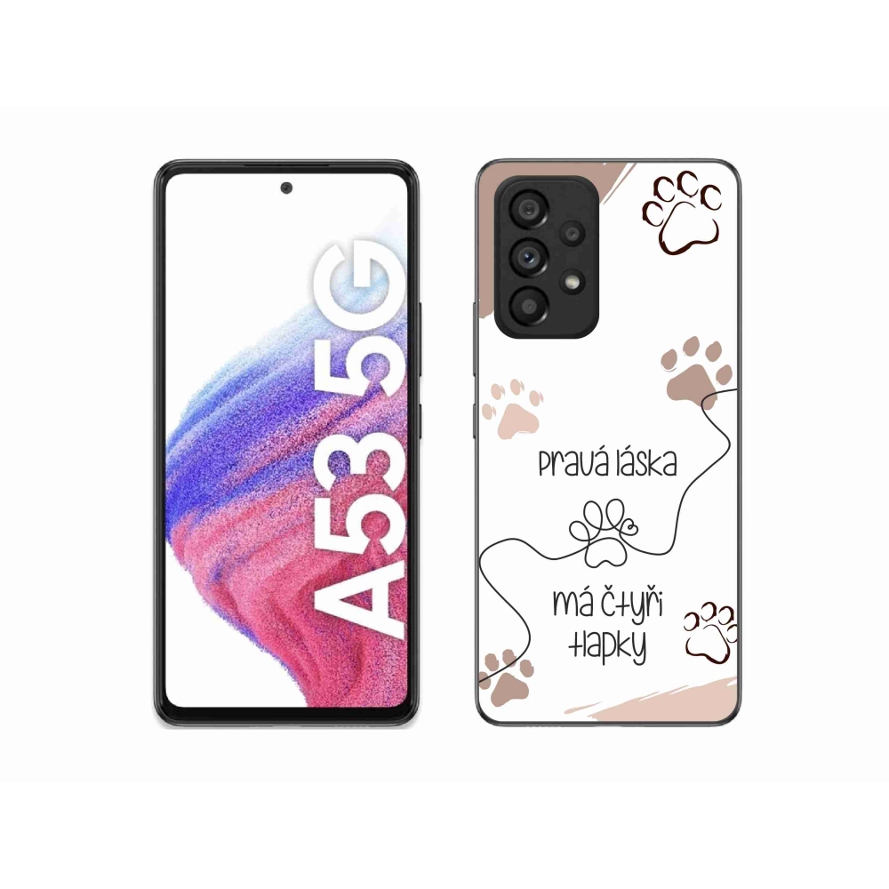 Gél borítás mmCase Samsung Galaxy A53 5G - kutya motívum 1 fehér háttér