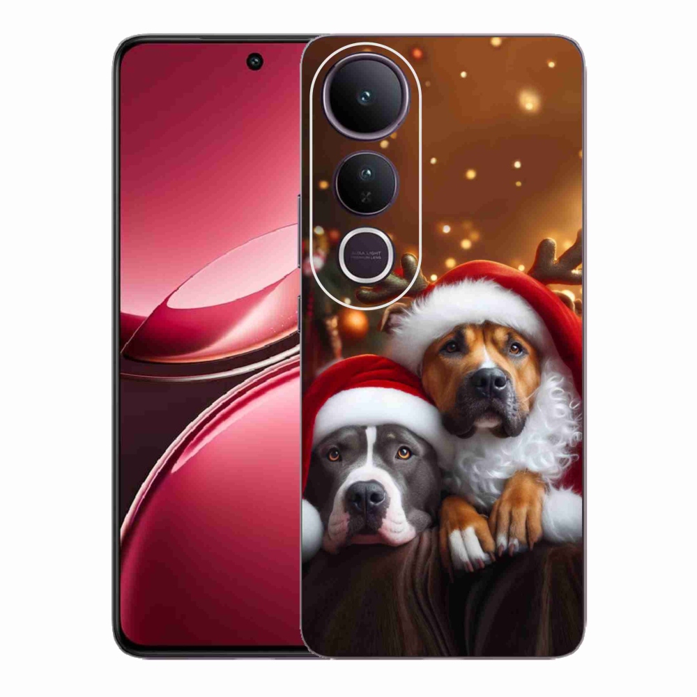 Gél borító mmCase a Vivo V50 Lite 4G/5G-n - Karácsonyi kutyák