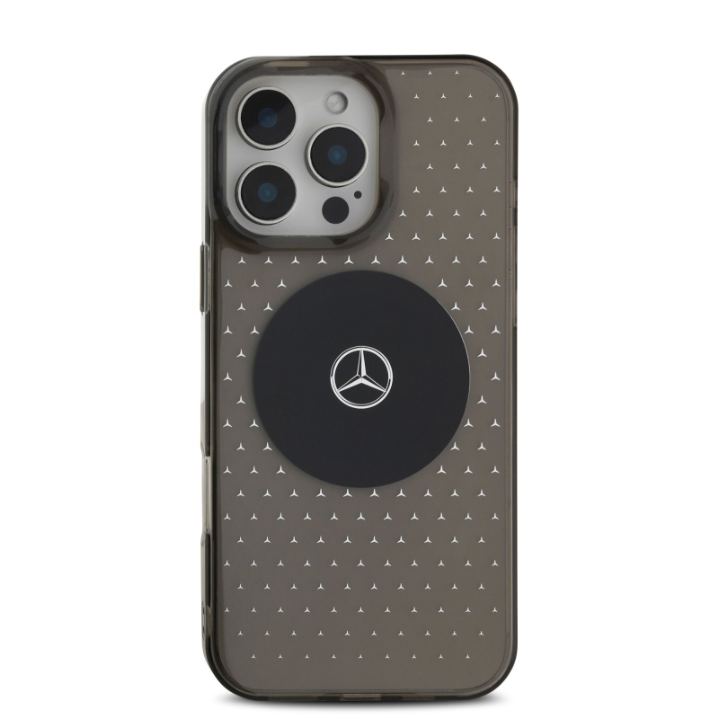 Mercedes PC/TPU csillagmintás MagSafe hátlap iPhone 16 Pro Fekete fekete