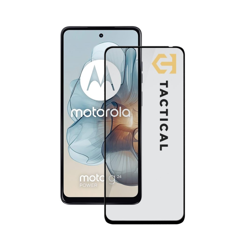 Taktikai üvegpajzs 5D üveg Motorola G24 Power Fekete