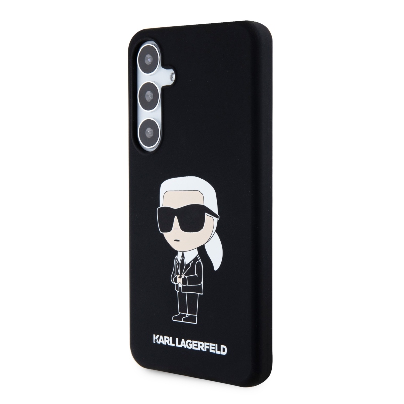Karl Lagerfeld Folyékony szilikon Ikonik NFT hátlap Samsung Galaxy S24+ fekete