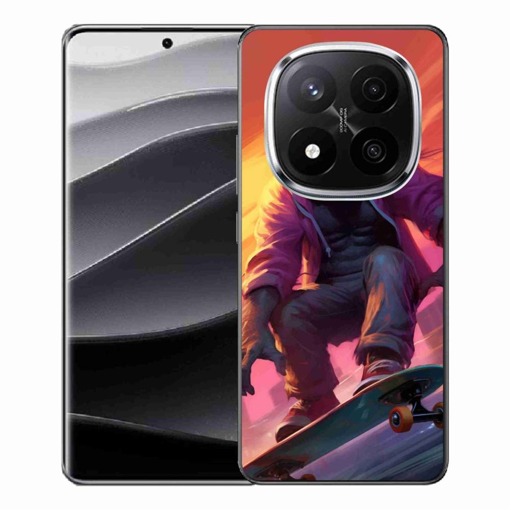 Gél borítás mmCase a Xiaomi Redmi Note 14 Pro+ 5G számára - gorilla a gördeszkán