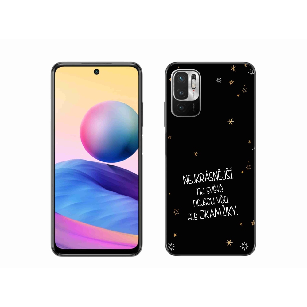Gél borítás mmCase a Xiaomi Poco M3 Pro/5G számára - idézem 4 fekete háttér