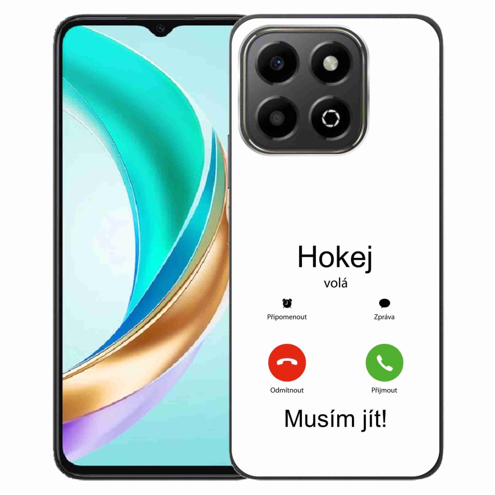 Gél borító mmCase a Honor X6b - hoki hívások fehér háttérrel