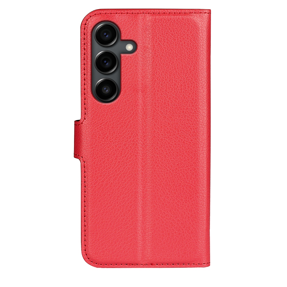Litchi könyv tok Samsung Galaxy S25 FE készülékhez - piros