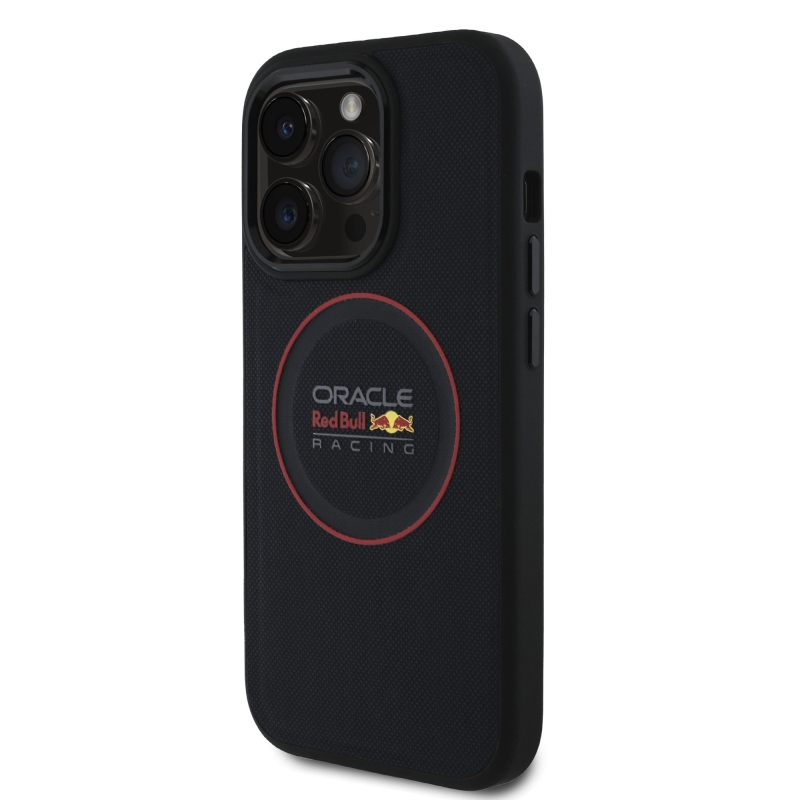 Red Bull PU bőr piros gyűrűs MagSafe hátlap iPhone 14 Pro tengerészgyalogsághoz