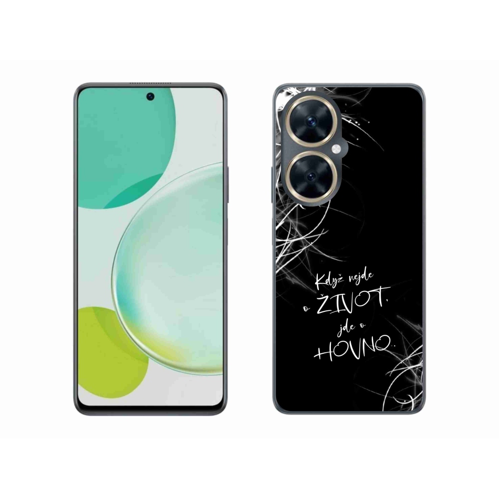 Gél borító mmCase a Huawei Nova 11i készülékhez - vicces szöveg 16 fekete háttér