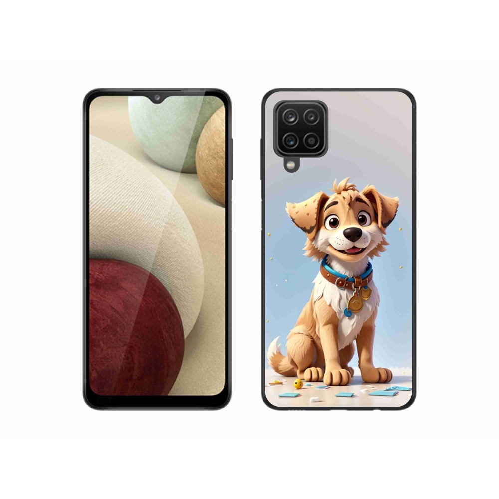 Zselés borítás mmCase Samsung Galaxy M12 készülékhez - rajzfilm kölyökkutya