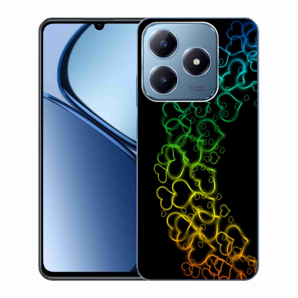 Zselés borítás mmCase a Realme C63 készülékhez - színes szívek