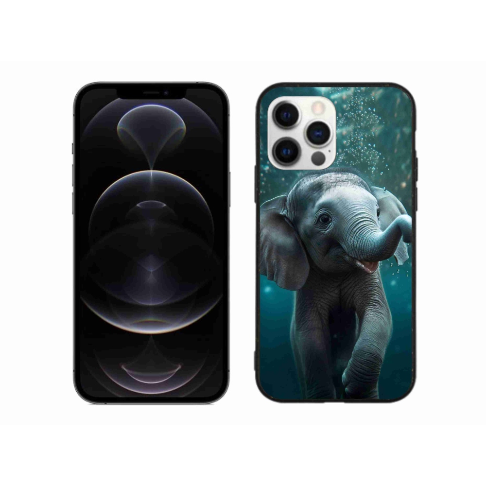 Zselés borítás mmCase iPhone 12 Pro Max készülékhez - elefánt a víz alatt