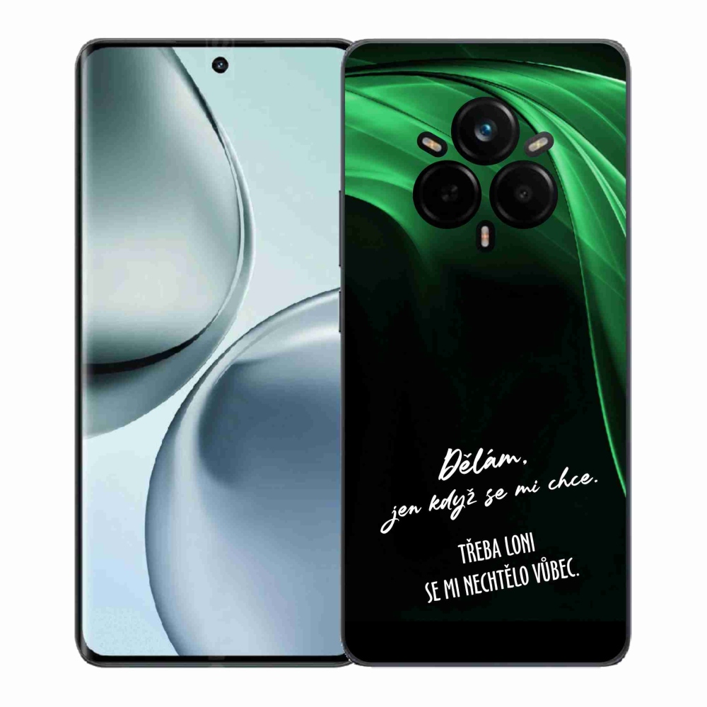 Gél borító mmCase a Realme 14 Pro 5G készülékhez - vicces szöveg 12 fekete háttér