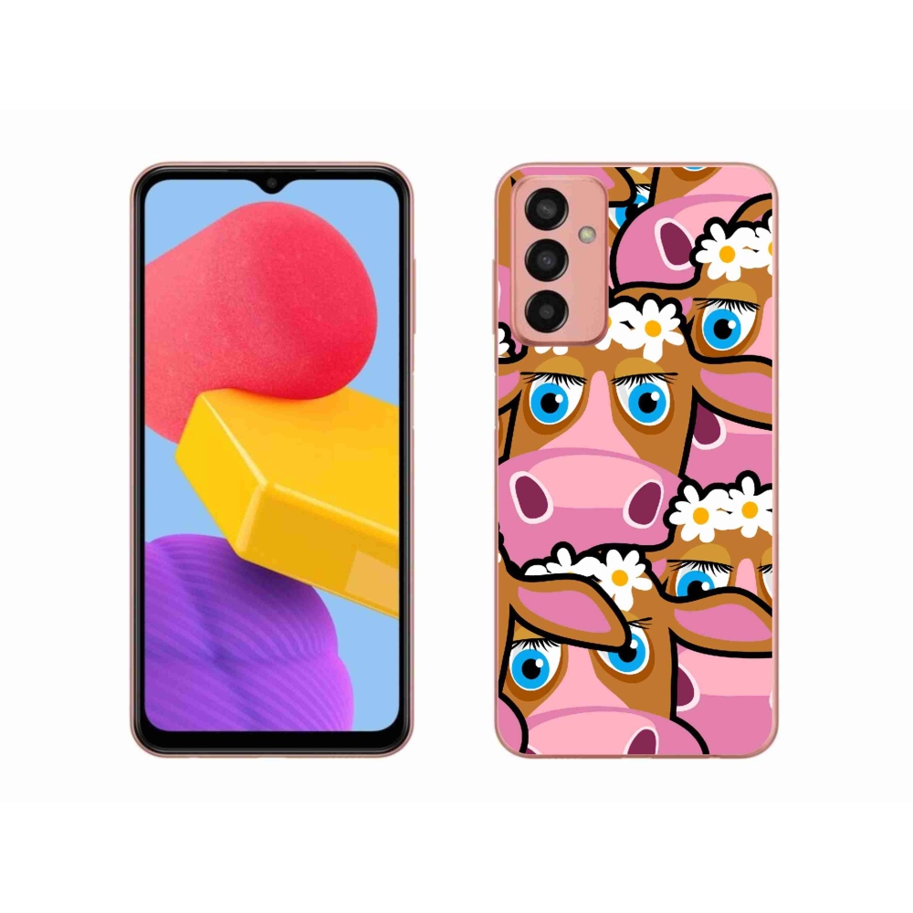 Gél borító mmCase Samsung Galaxy M13 készülékhez - rajzfilmtehenek