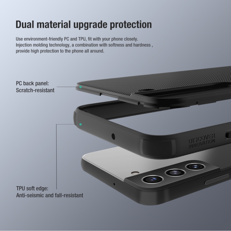 Nillkin Super Frosted PRO hátlap a Samsung Galaxy S22 készülékhez Fekete