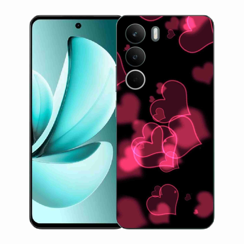 Zselés borító mmCase a Realme C71 készülékhez - piros szívek