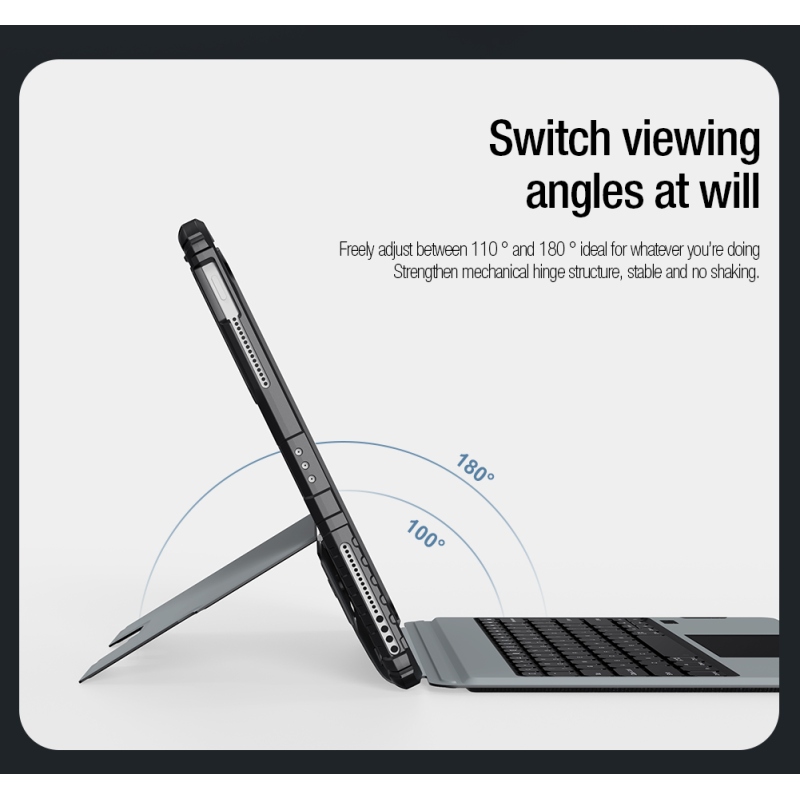 Nillkin Bumper Combo billentyűzet tok (háttérvilágításos verzió) iPad 12.9 Pro 2020/2021/2022 Fekete 12.9 Pro 2020/2021/2022 Fekete