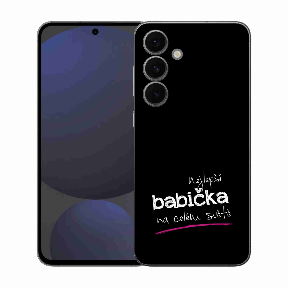 Gél borító mmCase Samsung Galaxy S25 FE - a legjobb nagymama 4 fekete háttérrel