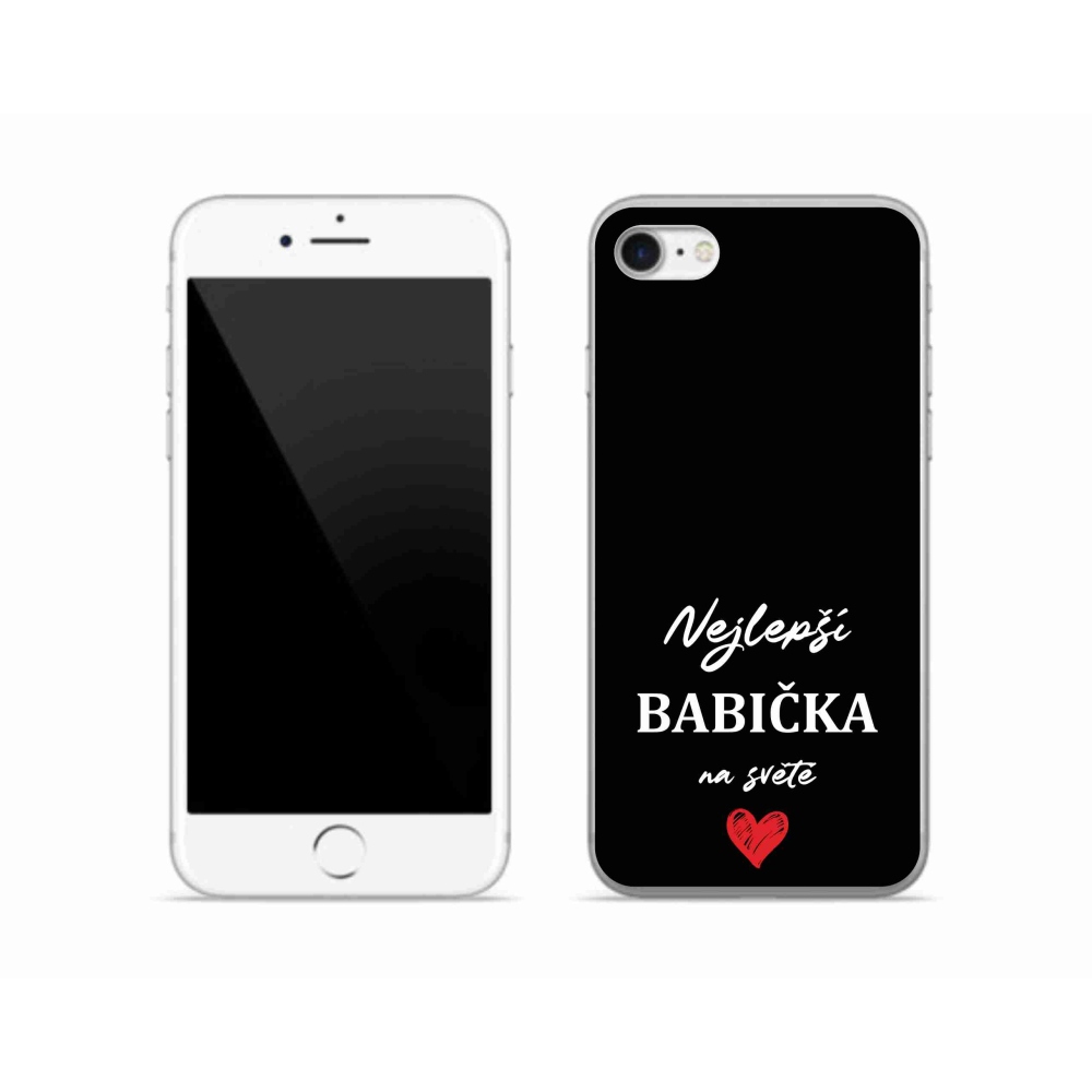 Gél borítás mmCase iPhone SE (2022) - Legjobb nagyi 1 fekete háttér
