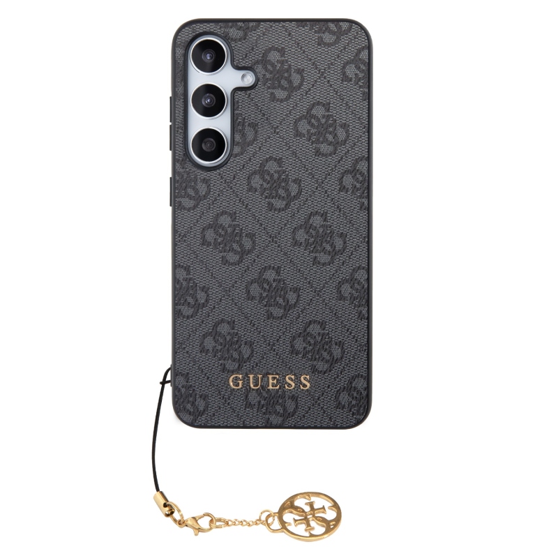 Guess 4G Charm hátlap Samsung Galaxy S24 szürke borítóhoz