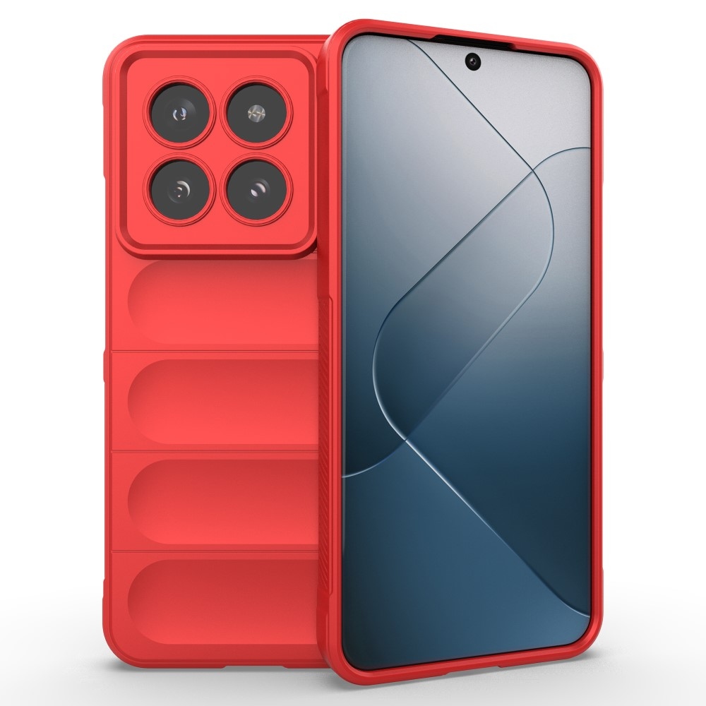 Rugg tartós zselés tok Xiaomi 14 Pro-hoz - piros