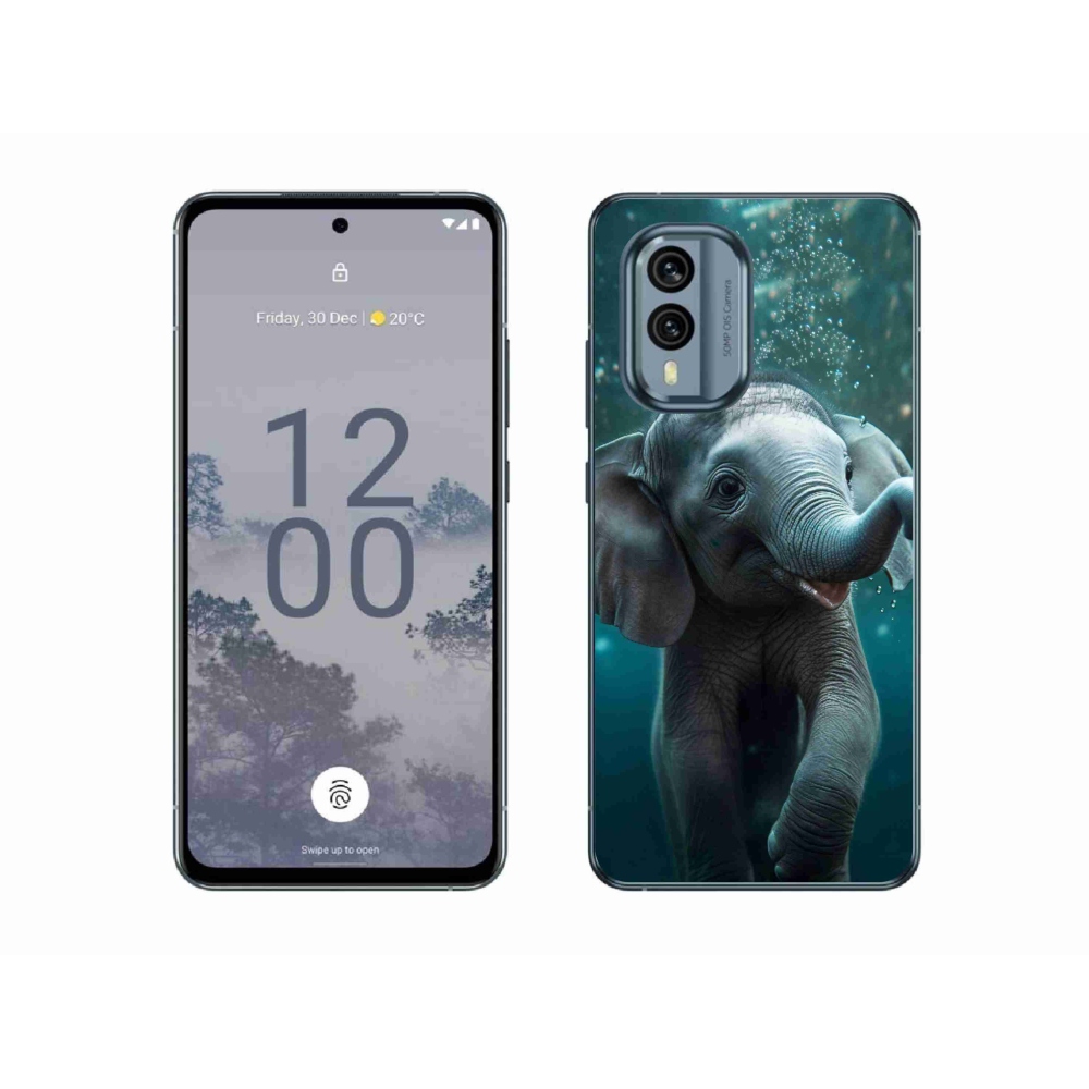 Zselés borítás mmCase a Nokia X30 5G készülékhez - elefánt a víz alatt