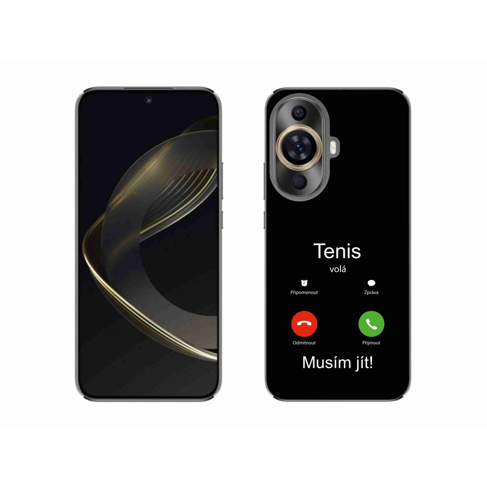 Gél borítás mmCase a Huawei Nova 11-en - teniszhívások fekete háttérrel