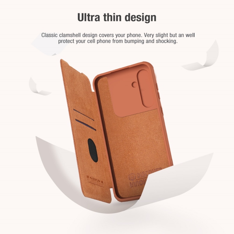 Nillkin Qin Book PRO tok a Samsung Galaxy A55 5G fekete tokhoz