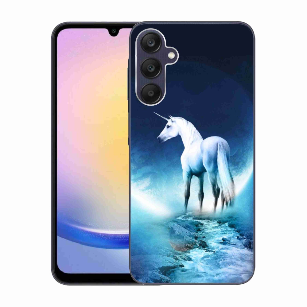 Gél védőhuzat mmCase Samsung Galaxy A25 5G - fehér egyszarvúhoz