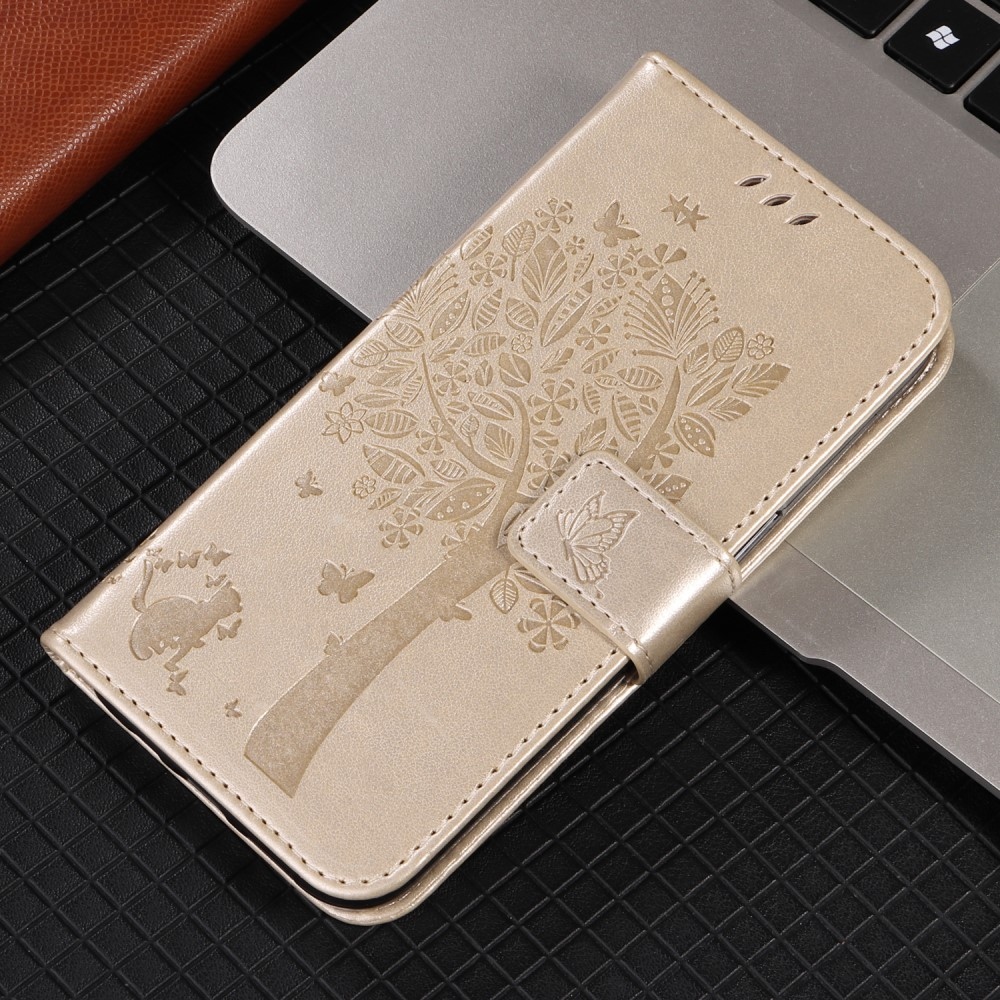 Fák könyv tok Xiaomi Redmi A5 (171.7x77.8x8.3mm) - arany színű