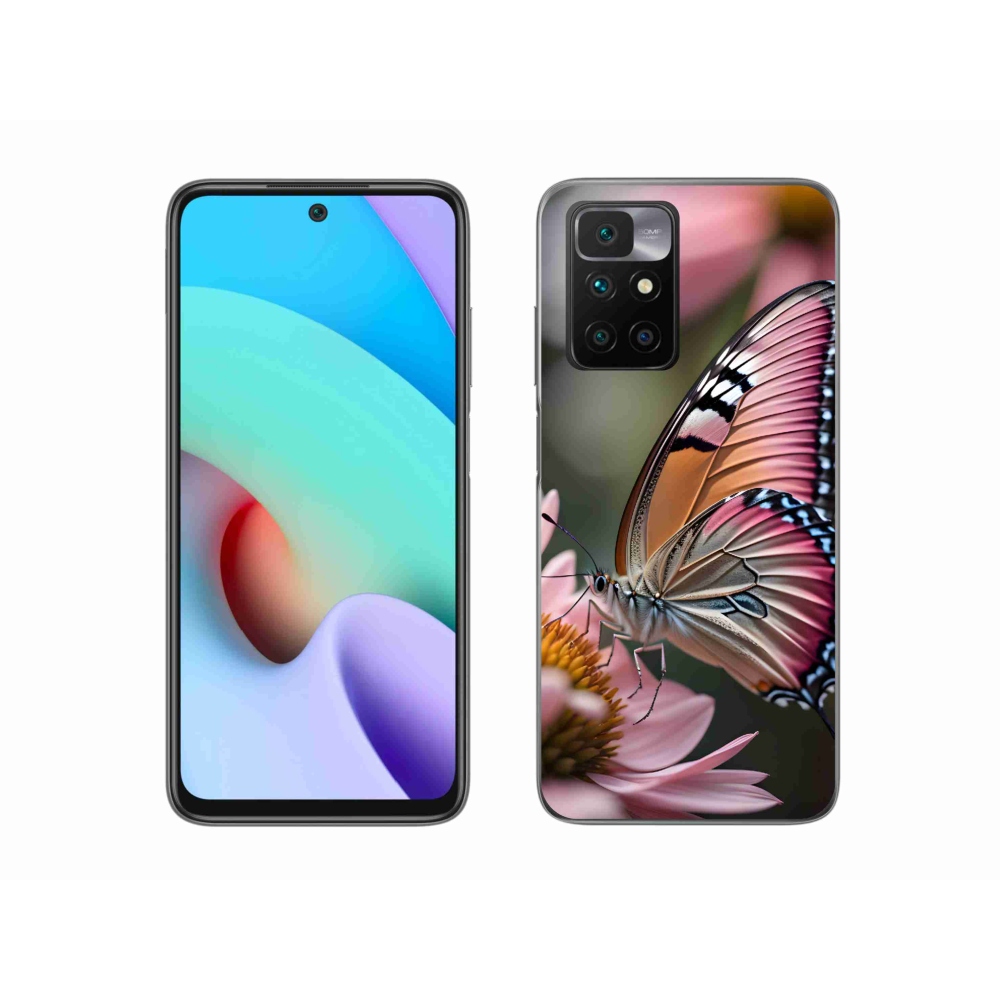 Zselés borítás mmCase a Xiaomi Redmi 10/Redmi 10 (2022) - színes pillangóhoz