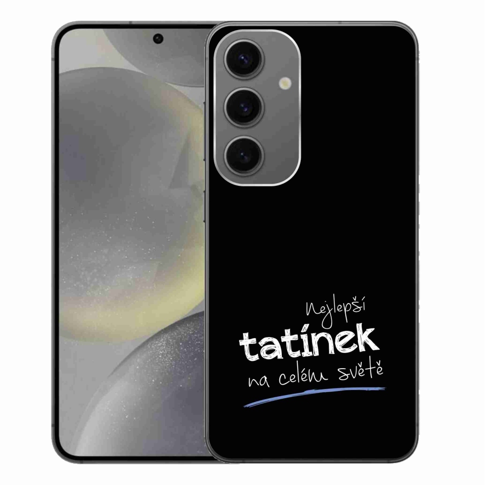 Gél borító mmCase Samsung Galaxy S24+ - legjobb apuci 4 fekete háttérrel