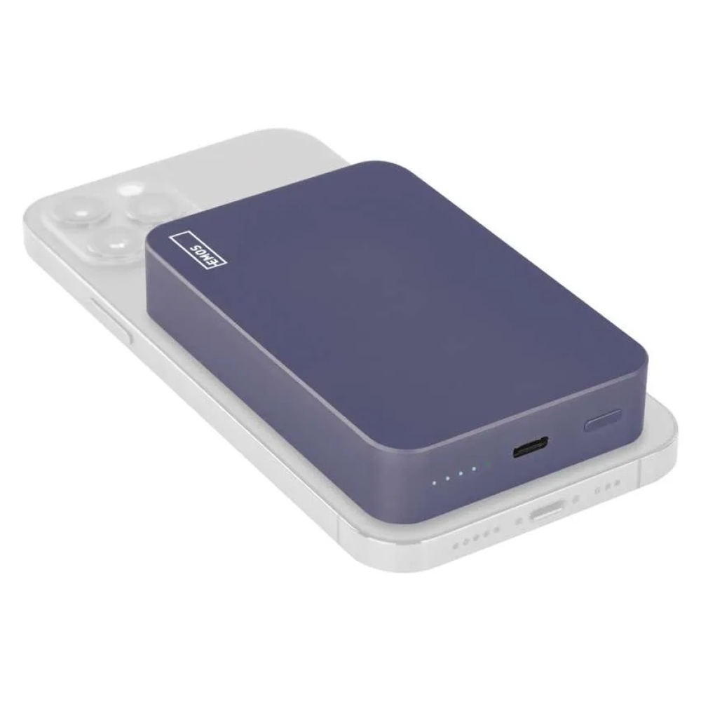 Powerbank EMOS WI 1046, 10 000 mAh, 20 W+vezeték nélküli - kék