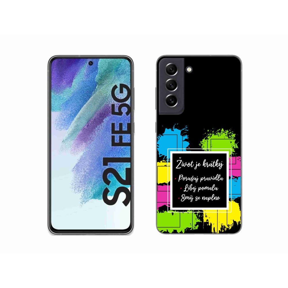 Gél borítás mmCase Samsung Galaxy S21 FE 5G - idézet 5 fekete háttér