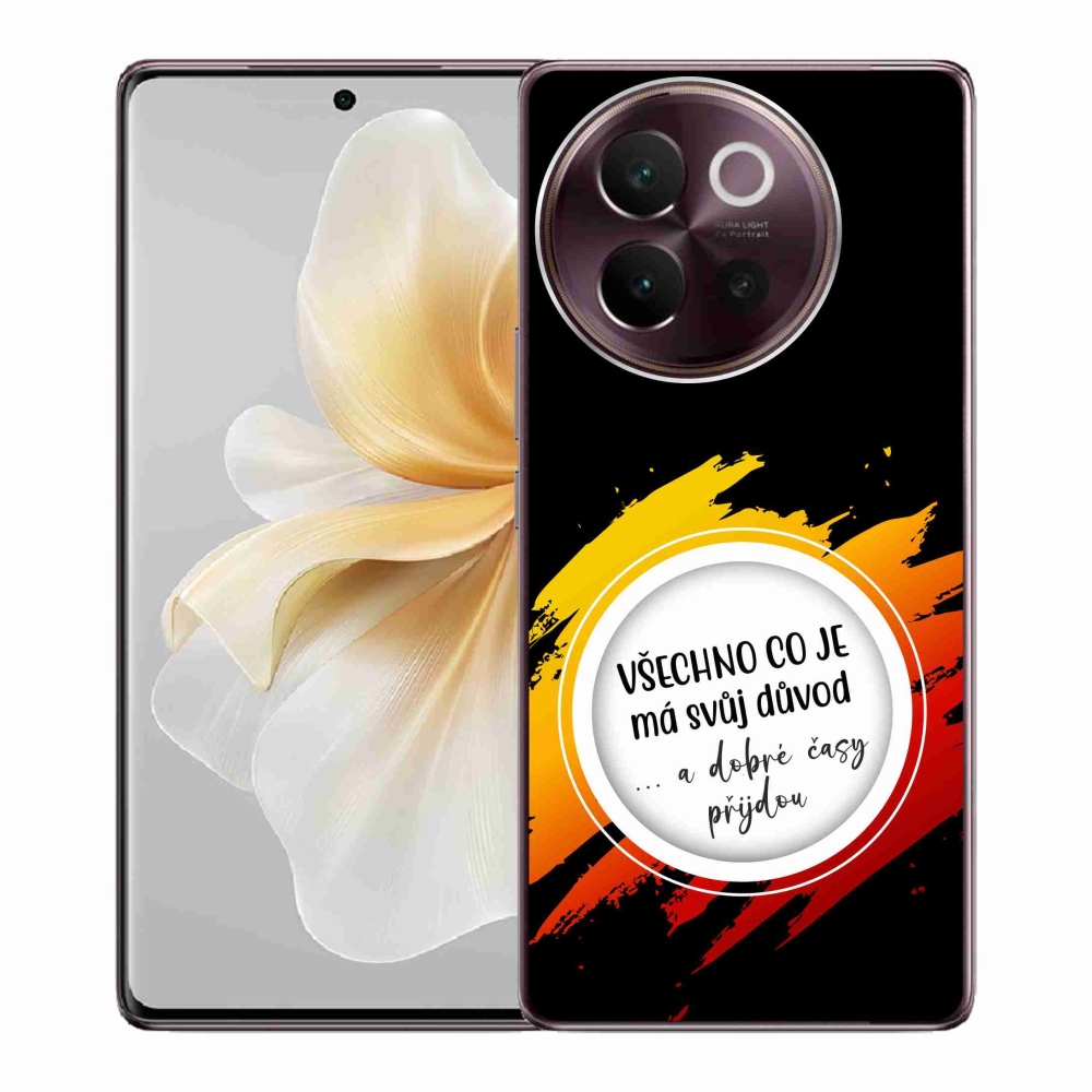 Gél borítás mmCase a Vivo V40 Lite 5G készülékre - Idézet 3 fekete háttér