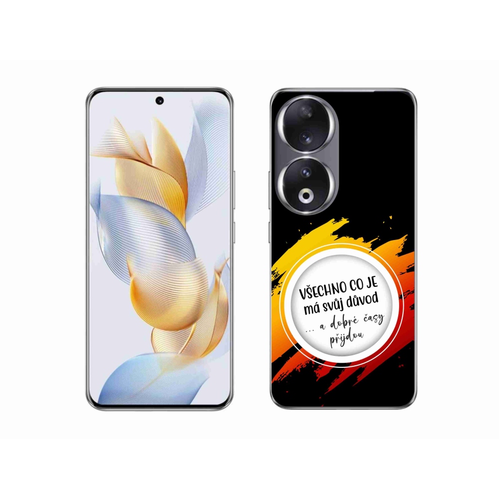 Zselés borító mmCase a Honor 90 - idézet 3 fekete háttérhez