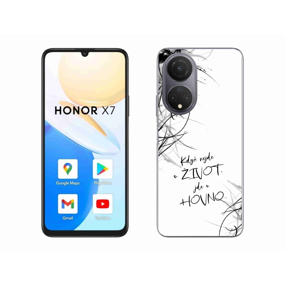 Gél borító mmCase a Honor X7-hez - vicces szöveg 16 fehér háttér