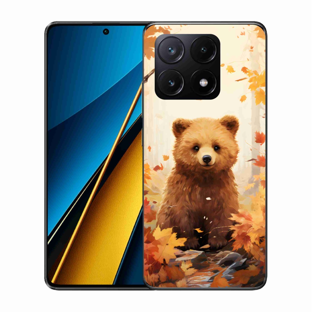 Gél borítás mmCase a Xiaomi Poco X6 Pro 5G számára - medve az erdőben